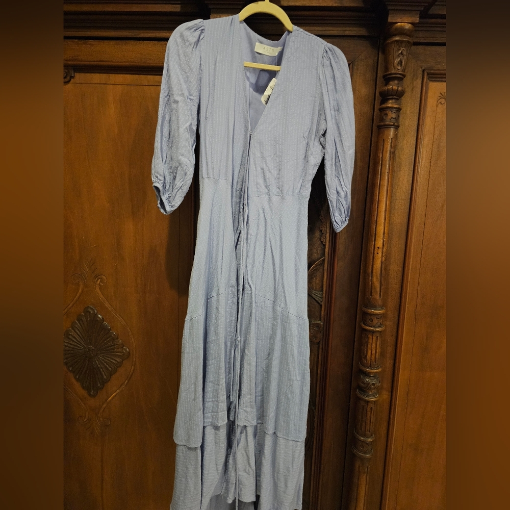 Astr the Label - Puff Sleeve Wrap Dress